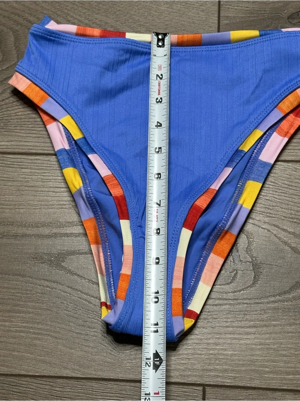 Hurley Retro Block Mod High Waist Bikini Bottom Blue Size XS